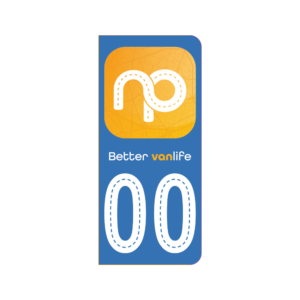 License Plate Sticker Orange (x2)