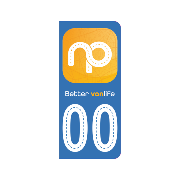 License Plate Sticker Orange (x2)