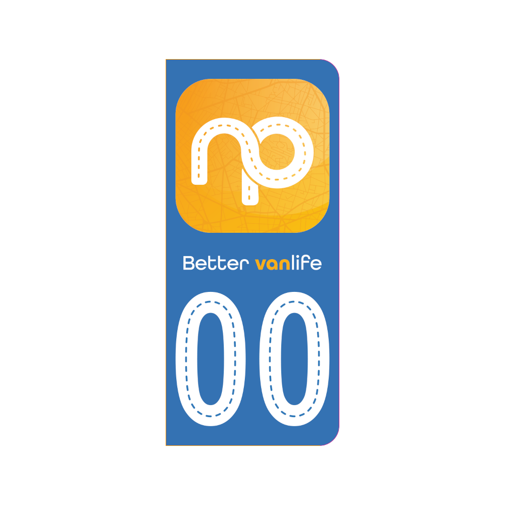 License Plate Sticker Orange (x2)