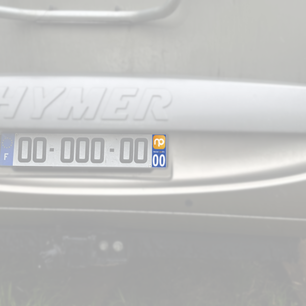 License Plate Sticker Orange (x2) - Image 2
